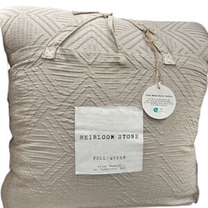 Heirloom Stone Washed Tan 4 Piece Full/Queen Comforter Set